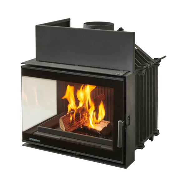 Pejseindsats Torn 12 kW Venstre Glas Sort