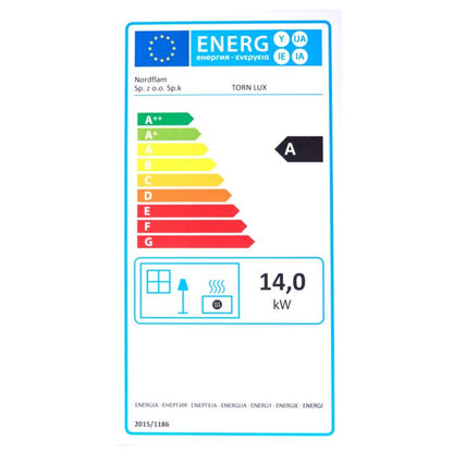 Nordflam Torn Lux Eko 14 kW indsats til pejs