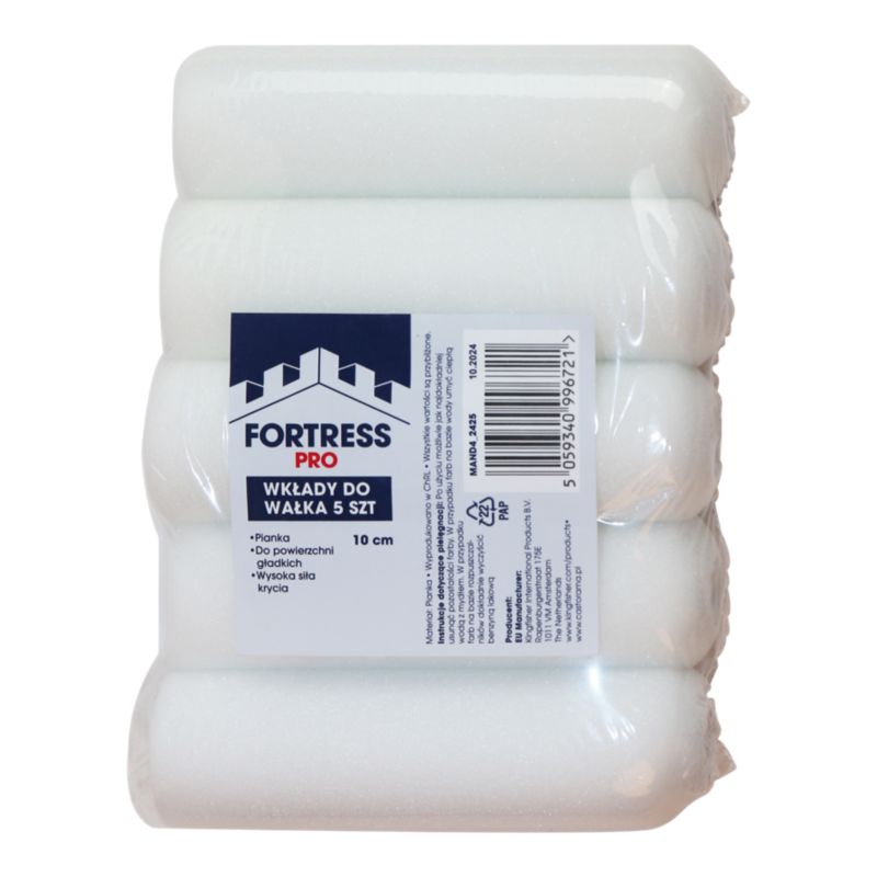 Fortress Pro skumrulleindsats 100 mm, 5 stk.