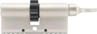 Cylinderlås 45 x 31 mm med Greb Satinnikkel