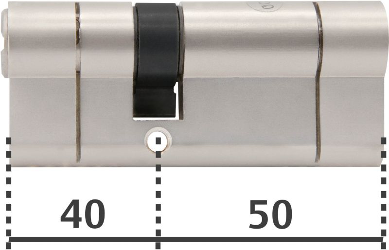 Cylinderlås Yale Max 40 x 50 mm Satengrå