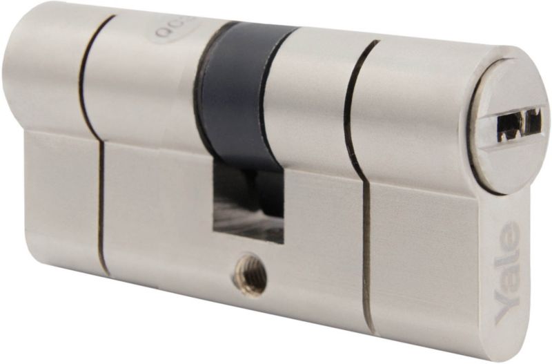 Cylinderlås 90 mm Satinnikkel Certificeret