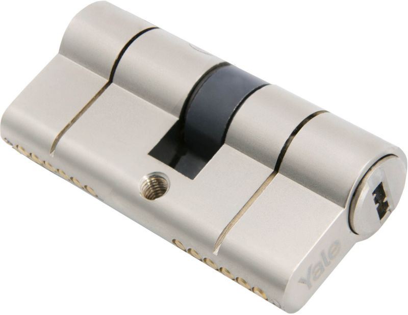 Cylinderlås 90 mm Satinnikkel Certificeret
