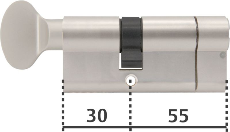 Cylinderlås Yale Max G30 85 mm Satin