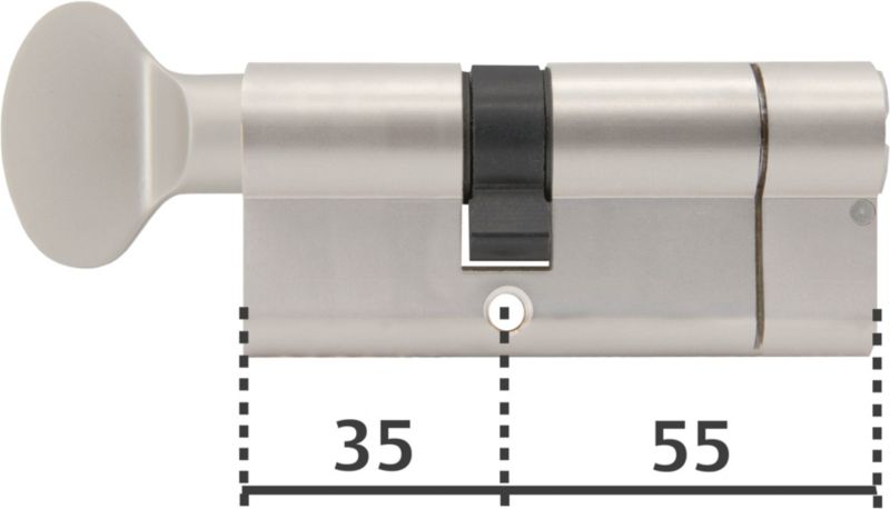 Cylinderlås Yale Max 35x55 mm Satinnikkel | 5052847113448