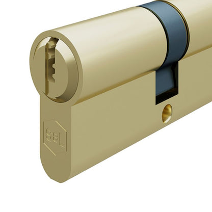 Cylinderlås 30 x 45 mm Messeing Poleret