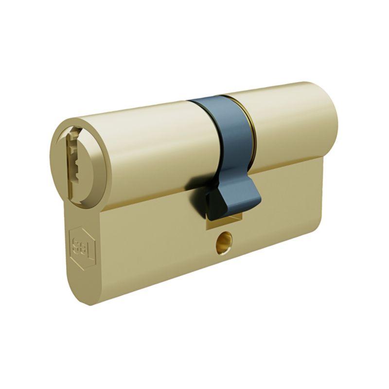 Cylinderlås 35 x 45 mm Messing Poleret