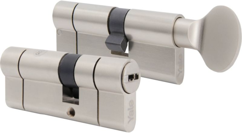 Cylinderlås Komplet 30 x 40 mm Satinnikkel 5 Nøgler