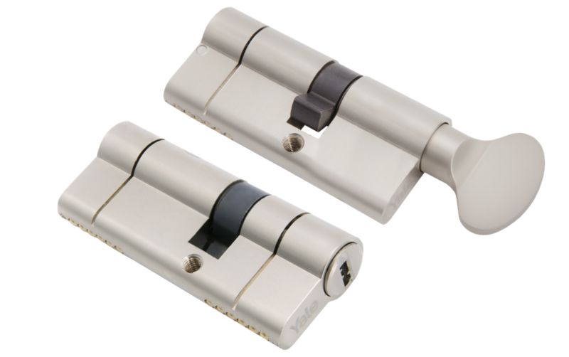 Cylinderlås Komplet 40/50 mm Satinnikkel 5 Nøgler
