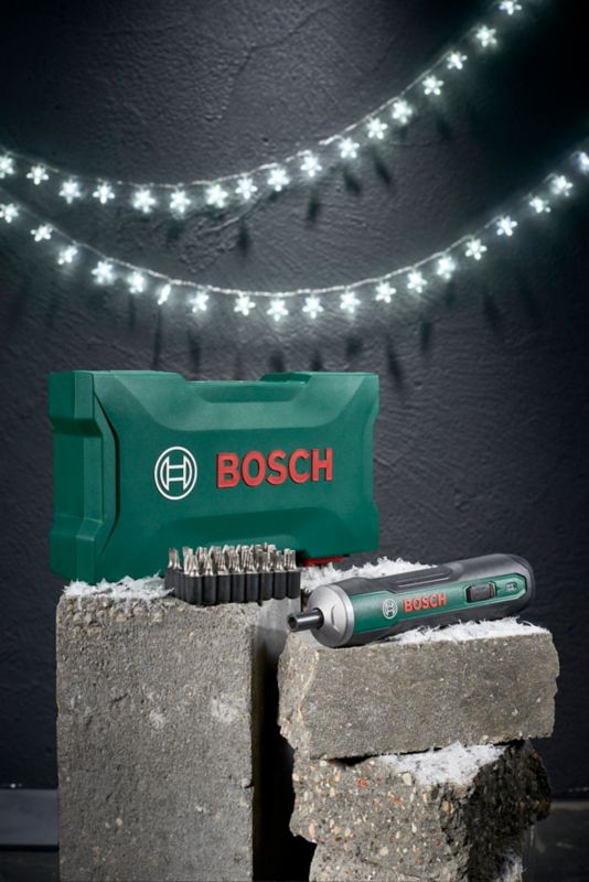 PushDrive Bosch skruetrækker med tilbehør, 32 bits