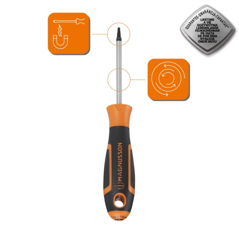 Magnusson torx-skruetrækker T10 75 mm