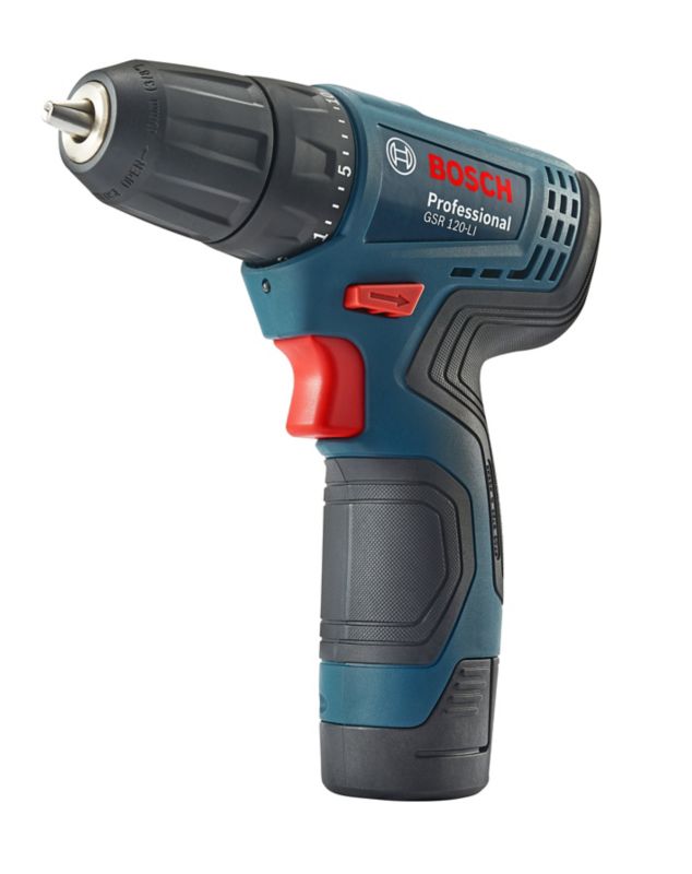 Bosch Professional GSR 120 Li-Ion akku-skruemaskine med 2 x 2,0 Ah batterier