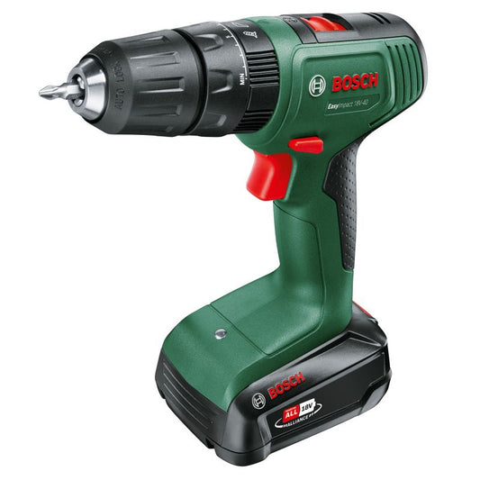 Bosch EasyImpact 18 V 40 akku-skruemaskine med 2 x 2,0 Ah batterier og xline-sæt