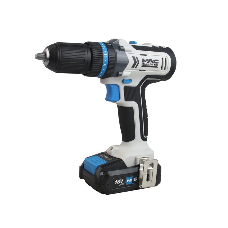 MacAllister slagboremaskine 2 x 2,0 Ah 18 V med 158 tilbehørsdele
