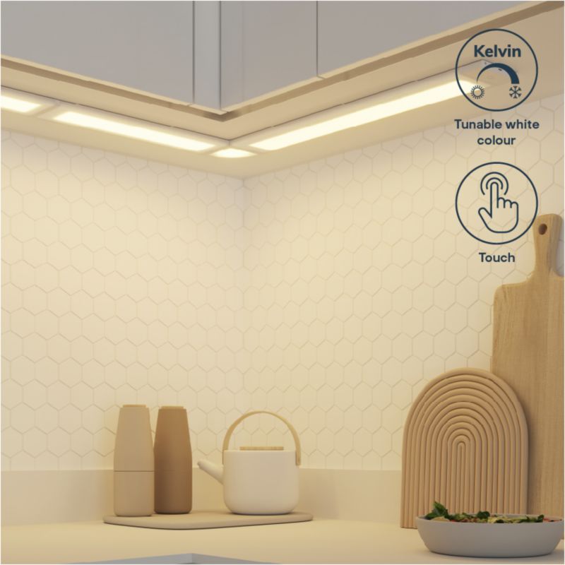 GoodHome Fidalgo berøringskontakt til underskabslamper med dæmper