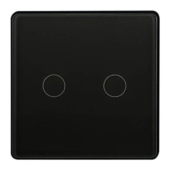 Goldlux dobbelt WiFi-trykknap Tuya mat-sort