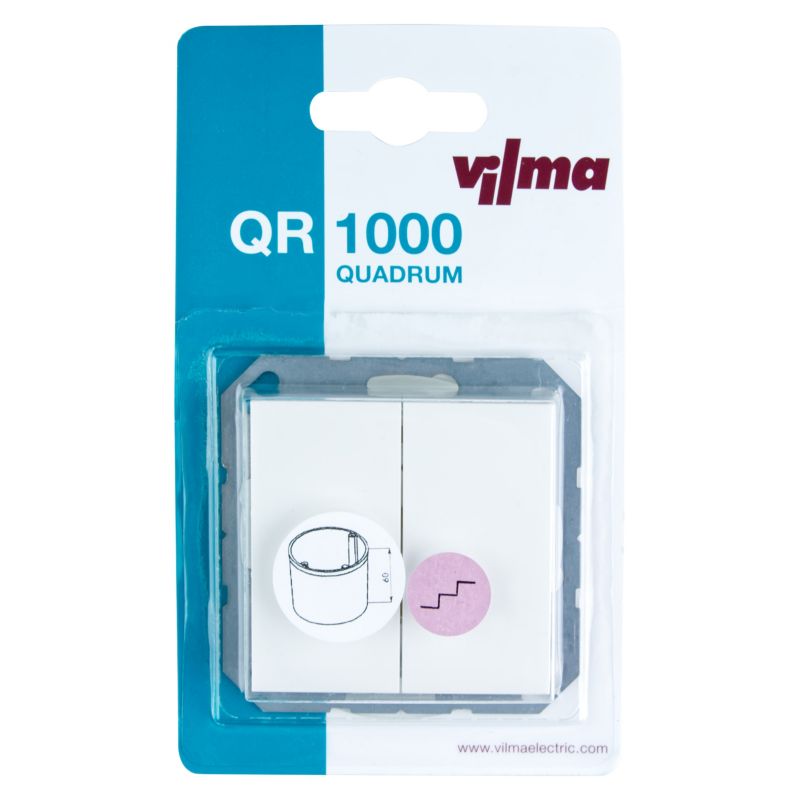 Dobbelt trappeafbryder DPM Solid Electromalt QUAD hvid