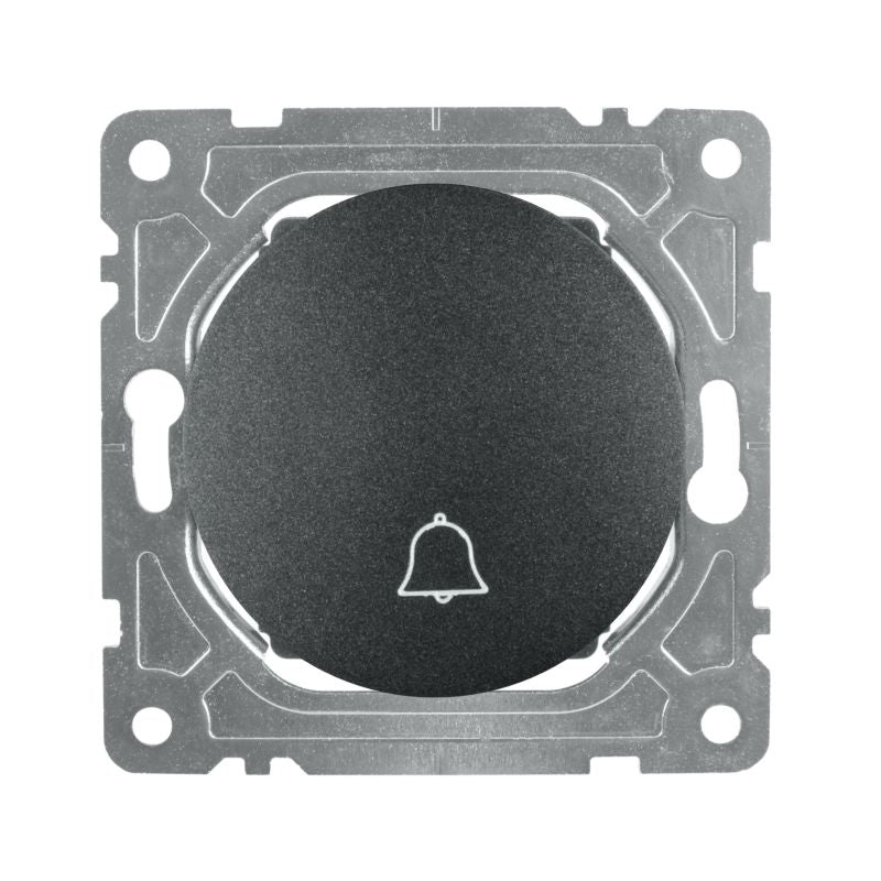 Trykknapkontakt til ringeklokke DPM Electromalt Oval mat‑sort