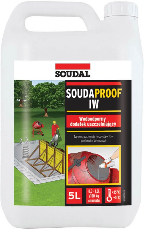 Vandtæt tætningsadditiv Soudal IW 5 l