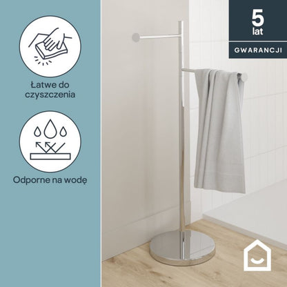 Fritstående Håndklædeholder Cavally 91 cm Kromeffekt