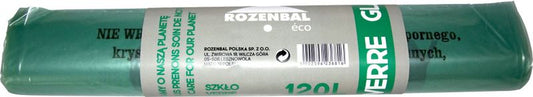 Rozenbal 120 l grønne affaldssække til glas, 10 stk.