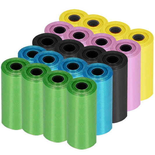 Springos hundeaffaldsposer 360 stk., 20 ruller farvede poser, 1 sæt