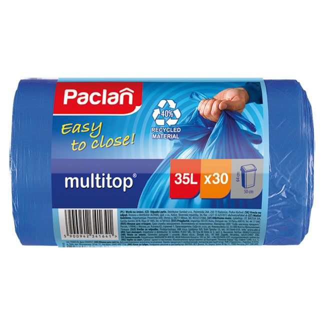 Paclan Multi-Top affaldsposer 35 l, 30 stk.