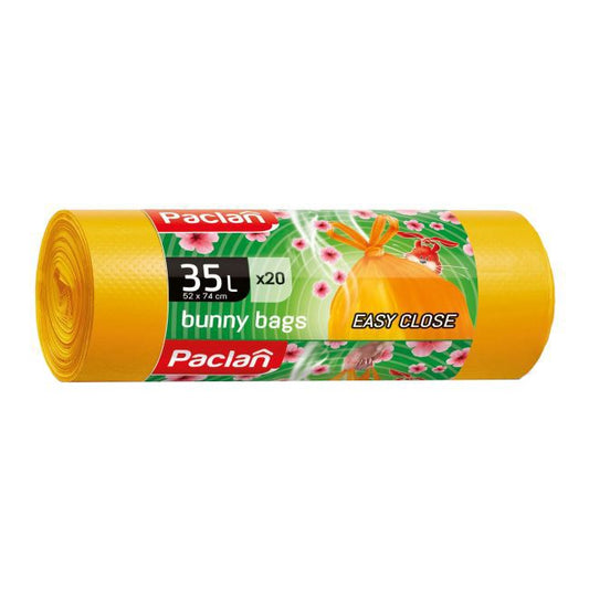 Paclan Bunny affaldsposer 35 l gul 20 stk.