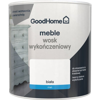 GoodHome Reno hvid mat møbelafsluttende voks 0,5 l