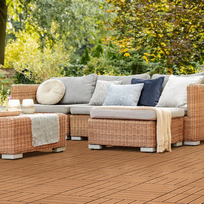 WPC Terrassefliser 30x30 cm Lysebrun 1 m²