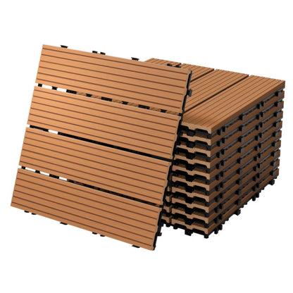 WPC Terrassefliser 30x30 cm Lysebrun 1 m²