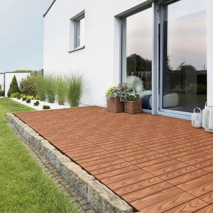 WPC Terrassefliser 30x30 cm Lysebrun 33 Stk 3 m²
