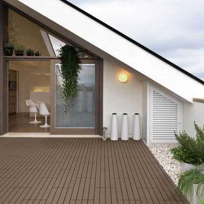 WPC Terrassefliser 60x30 cm Mørkebrun 5 m²