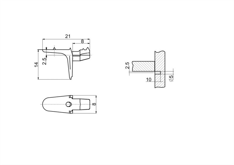 GoodHome Caraway hyldebeslag, 8 stk.