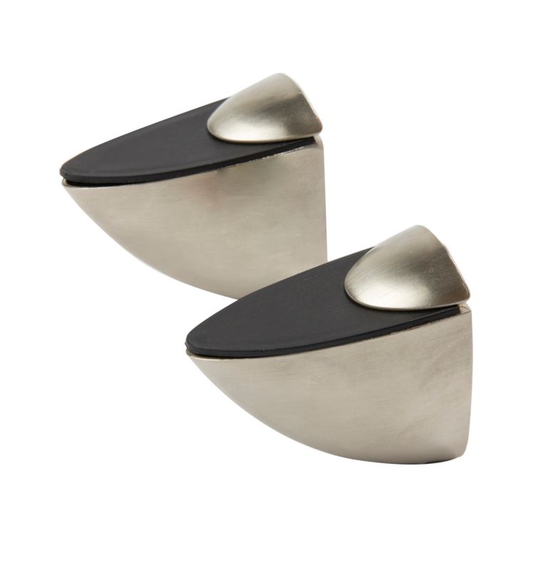 Form Rest 19 mm vægbeslag i nikkel, 2 stk.