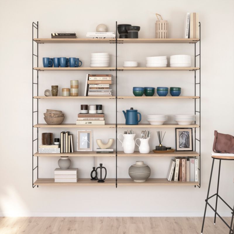 GoodHome Rigga L6 vægbeslag 302 x 1712 mm mat-sort