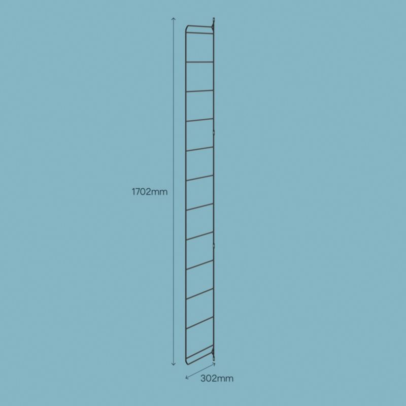 GoodHome Rigga L6 vægbeslag 302 x 1712 mm mat-sort