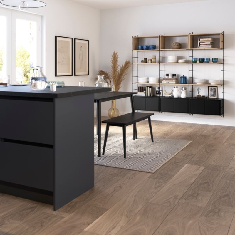 GoodHome Rigga L6 vægbeslag 302 x 1712 mm mat-sort