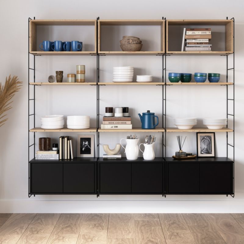 GoodHome Rigga L6 vægbeslag 302 x 1712 mm mat-sort