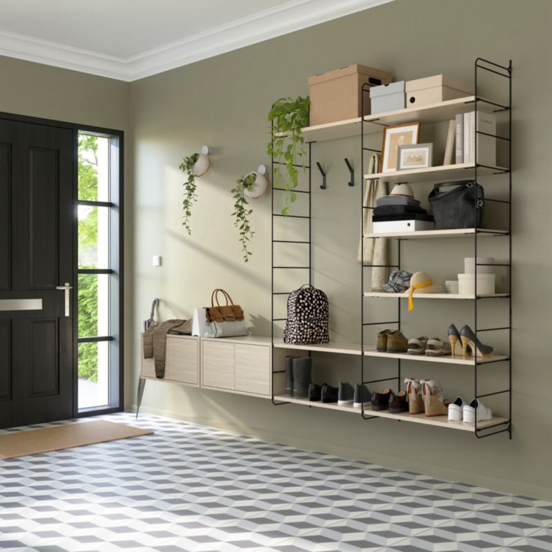 GoodHome Rigga L6 vægbeslag 302 x 1712 mm mat-sort