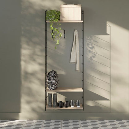 GoodHome Rigga L6 vægbeslag 302 x 1712 mm mat-sort