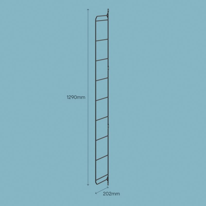 GoodHome Rigga M6 vægbeslag 202 x 1289 mm mat-sort