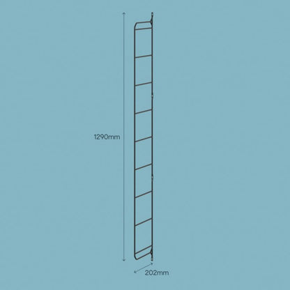 GoodHome Rigga M6 vægbeslag 202 x 1289 mm mat-sort