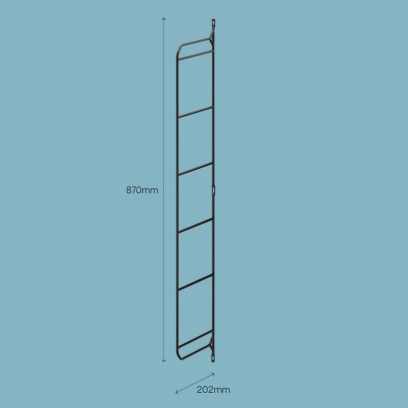 GoodHome Rigga S6 konsol 202 x 866 mm mat-sort