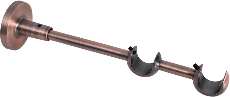Dobbelt U-karnisstøtte 19 mm kobber