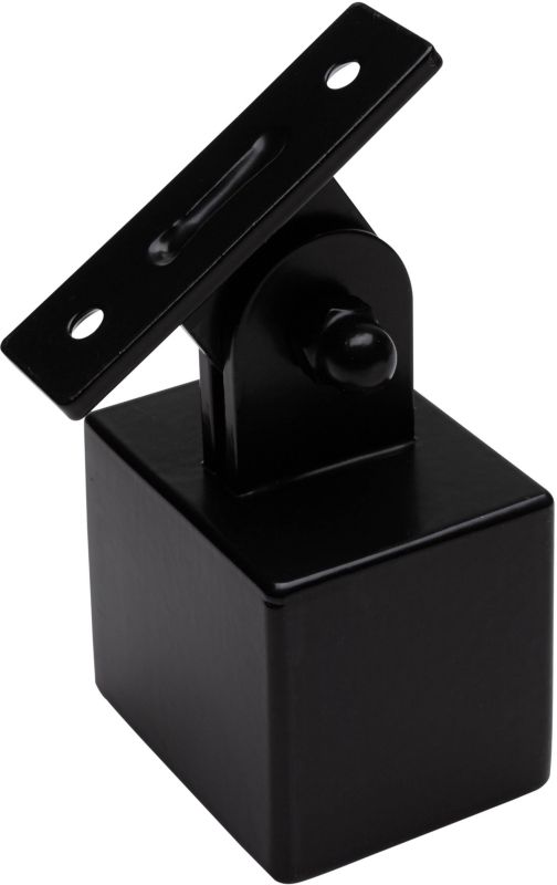Justerbart Gelænderbeslag 37x47 mm Sort