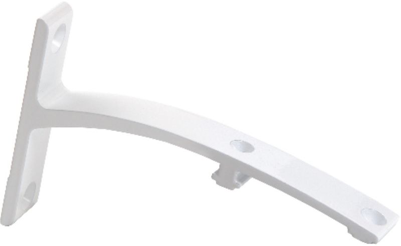 Dobbeltbeslag 12 cm aluminium/hvid