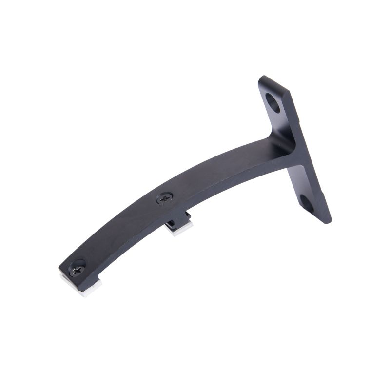Dobbeltbeslag i aluminium sort 12 cm