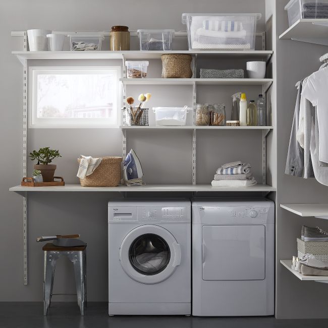 Dobbelt konsol Form Twinny 22 cm hvid