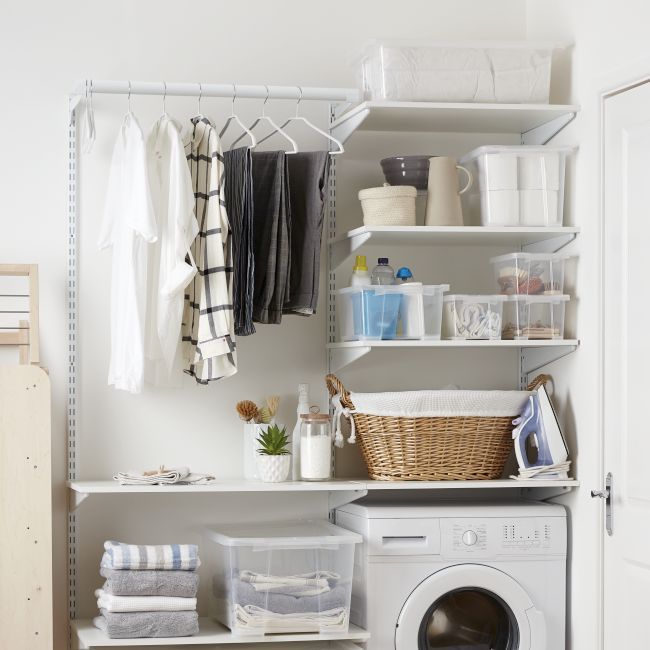 Dobbelt konsol Form Twinny 47 cm hvid